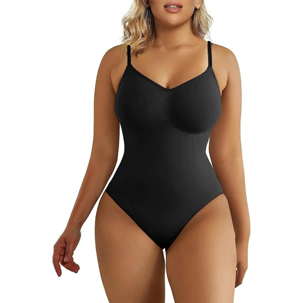 SHAPERX Bodysuit for Women Tummy Control Shapewear Seamless Sculpting Thong L/XL